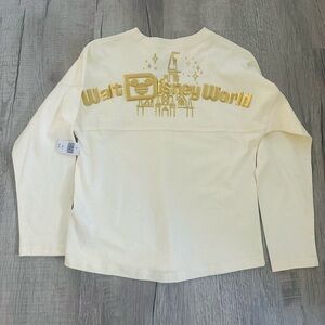 Disney Kids Spirit Jersey Gold and Cream Long Sleeve Tee